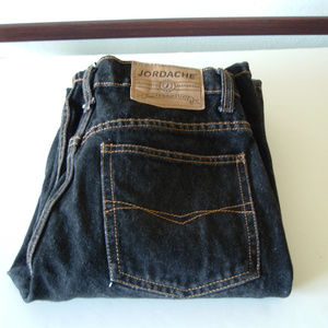 Jordache jeans dark  blue jean with gold thread